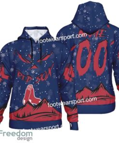 Custom Number And Name Boston Red Sox Grinch Face 3D Hoodie, 3D Tshirt, Sweater AOP For Men, Women