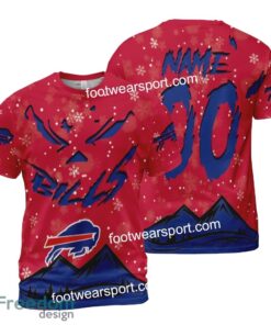 Custom Number And Name Buffalo Bills Grinch Face 3D Hoodie, 3D Tshirt, Sweater AOP For Fans - NFL Buffalo Bills Grinch Face 3D Hoodie, 3D Tshirt, Sweater AOP Custom Number And Name Photo 2
