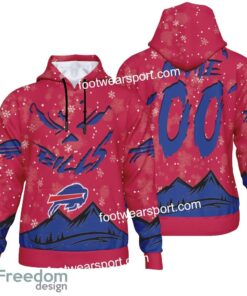 Custom Number And Name Buffalo Bills Grinch Face 3D Hoodie, 3D Tshirt, Sweater AOP For Fans