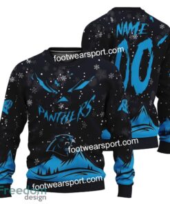 Custom Number And Name Carolina Panthers Grinch Face 3D Hoodie, 3D Tshirt, Sweater AOP For Fans - NFL Carolina Panthers Grinch Face 3D Hoodie, 3D Tshirt, Sweater AOP Custom Number And Name Photo 3
