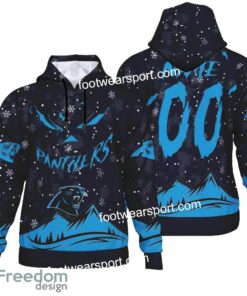 Custom Number And Name Carolina Panthers Grinch Face 3D Hoodie, 3D Tshirt, Sweater AOP For Fans
