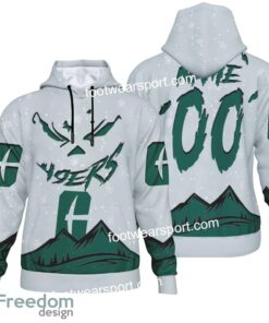 Custom Number And Name Charlotte 49ers Grinch Face 3D Hoodie, 3D Tshirt, Sweater AOP For Fans