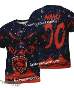 Custom Number And Name Chicago Bears Grinch Face 3D Hoodie, 3D Tshirt, Sweater AOP Gift Holidays - NFL Chicago Bears Grinch Face 3D Hoodie, 3D Tshirt, Sweater AOP Custom Number And Name Photo 2