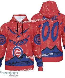 Custom Number And Name Chicago Cubs Grinch Face 3D Hoodie, 3D Tshirt, Sweater AOP For Fans