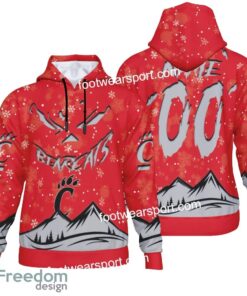 Custom Number And Name Cincinnati Bearcats Grinch Face 3D Hoodie, 3D Tshirt, Sweater AOP For Fans
