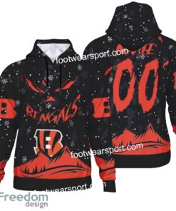 Custom Number And Name Cincinnati Bengals Grinch Face 3D Hoodie, 3D Tshirt, Sweater AOP For Adult