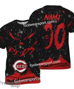 Custom Number And Name Cincinnati Reds Grinch Face 3D Hoodie, 3D Tshirt, Sweater AOP Gift Holidays - MLB Cincinnati Reds Grinch Face 3D Hoodie, 3D Tshirt, Sweater AOP Custom Number And Name Photo 2