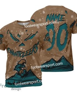 Custom Number And Name Coastal Carolina Chanticleers Grinch Face 3D Hoodie, 3D Tshirt, Sweater AOP For Adult - NCAA Coastal Carolina Chanticleers Grinch Face 3D Hoodie, 3D Tshirt, Sweater AOP Custom Number And Name Photo 2