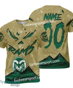 Custom Number And Name Colorado State Rams Grinch Face 3D Hoodie, 3D Tshirt, Sweater AOP For Fans - NCAA Colorado State Rams Grinch Face 3D Hoodie, 3D Tshirt, Sweater AOP Custom Number And Name Photo 2