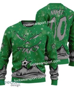 Custom Number And Name Dallas Stars Grinch Face 3D Hoodie, 3D Tshirt, Sweater AOP For Adult - NHL Dallas Stars Grinch Face 3D Hoodie, 3D Tshirt, Sweater AOP Custom Number And Name Photo 3
