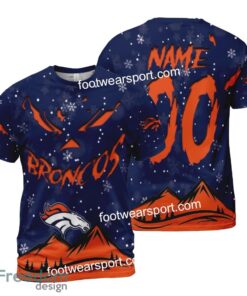 Custom Number And Name Denver Broncos Grinch Face 3D Hoodie, 3D Tshirt, Sweater AOP For Fans - NFL Denver Broncos Grinch Face 3D Hoodie, 3D Tshirt, Sweater AOP Custom Number And Name Photo 2