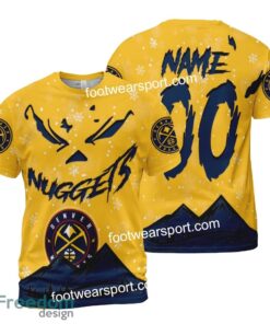 Custom Number And Name Denver Nuggets Grinch Face 3D Hoodie, 3D Tshirt, Sweater AOP For Adult - NBA Denver Nuggets Grinch Face 3D Hoodie, 3D Tshirt, Sweater AOP Custom Number And Name Photo 2
