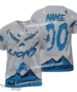 Custom Number And Name Detroit Lions Grinch Face 3D Hoodie, 3D Tshirt, Sweater AOP Gift Holidays - NFL Detroit Lions Grinch Face 3D Hoodie, 3D Tshirt, Sweater AOP Custom Number And Name Photo 2