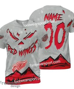 Custom Number And Name Detroit Red Wings Grinch Face 3D Hoodie, 3D Tshirt, Sweater AOP For Men, Women - NHL Detroit Red Wings Grinch Face 3D Hoodie, 3D Tshirt, Sweater AOP Custom Number And Name Photo 2