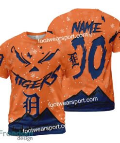 Custom Number And Name Detroit Tigers Grinch Face 3D Hoodie, 3D Tshirt, Sweater AOP For Fans - MLB Detroit Tigers Grinch Face 3D Hoodie, 3D Tshirt, Sweater AOP Custom Number And Name Photo 2