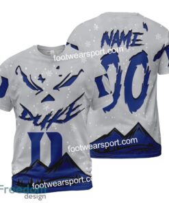 Custom Number And Name Duke Blue Devils Grinch Face 3D Hoodie, 3D Tshirt, Sweater AOP Gift Holidays - NCAA Duke Blue Devils Grinch Face 3D Hoodie, 3D Tshirt, Sweater AOP Custom Number And Name Photo 2