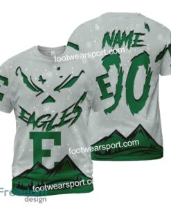 Custom Number And Name Eastern Michigan Eagles Grinch Face 3D Hoodie, 3D Tshirt, Sweater AOP For Men, Women - NCAA Eastern Michigan Eagles Grinch Face 3D Hoodie, 3D Tshirt, Sweater AOP Custom Number And Name Photo 2