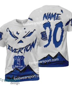 Custom Number And Name Everton Grinch Face 3D Hoodie, 3D Tshirt, Sweater AOP For Fans - EPL Everton Grinch Face 3D Hoodie, 3D Tshirt, Sweater AOP Custom Number And Name Photo 2