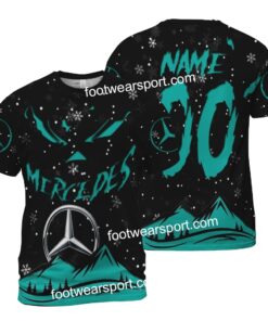 Custom Number And Name F1 Racing Mercedes AMG PETRONAS F1 Team Grinch Face 3D Hoodie, 3D Tshirt, Sweater AOP For Fans - 011024-134438
