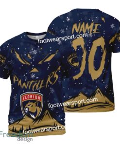 Custom Number And Name Florida Panthers Grinch Face 3D Hoodie, 3D Tshirt, Sweater AOP For Fans - NHL Florida Panthers Grinch Face 3D Hoodie, 3D Tshirt, Sweater AOP Custom Number And Name Photo 2