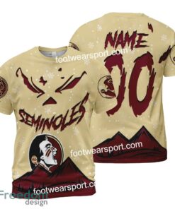 Custom Number And Name Florida State Seminoles Grinch Face 3D Hoodie, 3D Tshirt, Sweater AOP For Adult - NCAA Florida State Seminoles Grinch Face 3D Hoodie, 3D Tshirt, Sweater AOP Custom Number And Name Photo 2