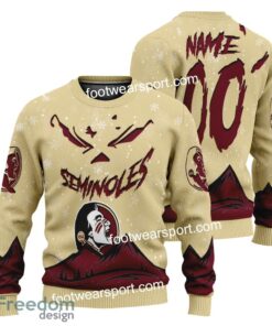 Custom Number And Name Florida State Seminoles Grinch Face 3D Hoodie, 3D Tshirt, Sweater AOP For Adult - NCAA Florida State Seminoles Grinch Face 3D Hoodie, 3D Tshirt, Sweater AOP Custom Number And Name Photo 3