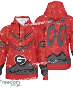 Custom Number And Name Georgia Bulldogs Grinch Face 3D Hoodie, 3D Tshirt, Sweater AOP For Fans