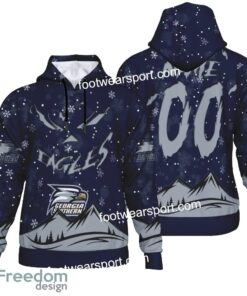 Custom Number And Name Georgia Southern Eagles Grinch Face 3D Hoodie, 3D Tshirt, Sweater AOP For Fans Custom Number And Name Georgia Southern Eagles Grinch Face 3D Hoodie, 3D Tshirt, Sweater AOP For Fans