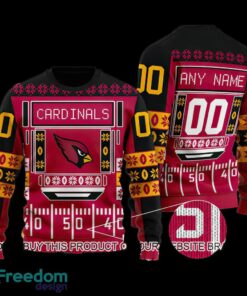 Custom Number And Name NFL Arizona Cardinals Christmas Knitted Christmas Sweater Gift For Adult