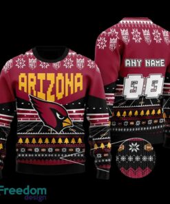 Custom Number And Name NFL Arizona Cardinals Christmas Knitted Xmas Sweater AOP Gift Holidays