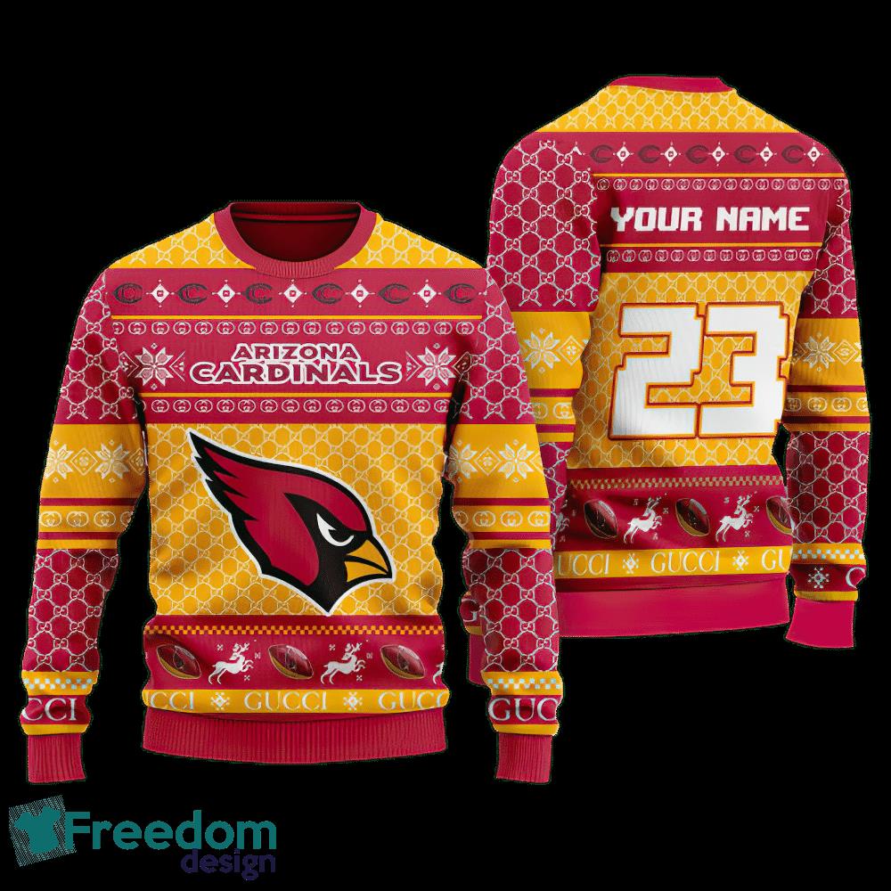 Custom Number And Name NFL Arizona Cardinals Christmas Ugly Christmas Sweater Gift For Men And Women image Custom Number And Name NFL Arizona Cardinals Christmas Ugly Christmas Sweater Gift For Men And Women - Custom Number And Name NFL Arizona Cardinals Christmas Ugly Christmas Sweater Gift For Men And Women