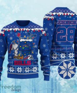 Custom Number And Name NFL Buffalo Bills Christmas Knitted Christmas Sweater Gift For Men And Women