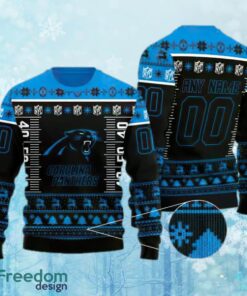 Custom Number And Name NFL Carolina Panthers Christmas Knitted Sweater Gift For Christmas