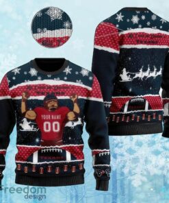 Custom Number And Name NFL Houston Texans  Knitted Christmas Sweater AOP Gift For Men And Women