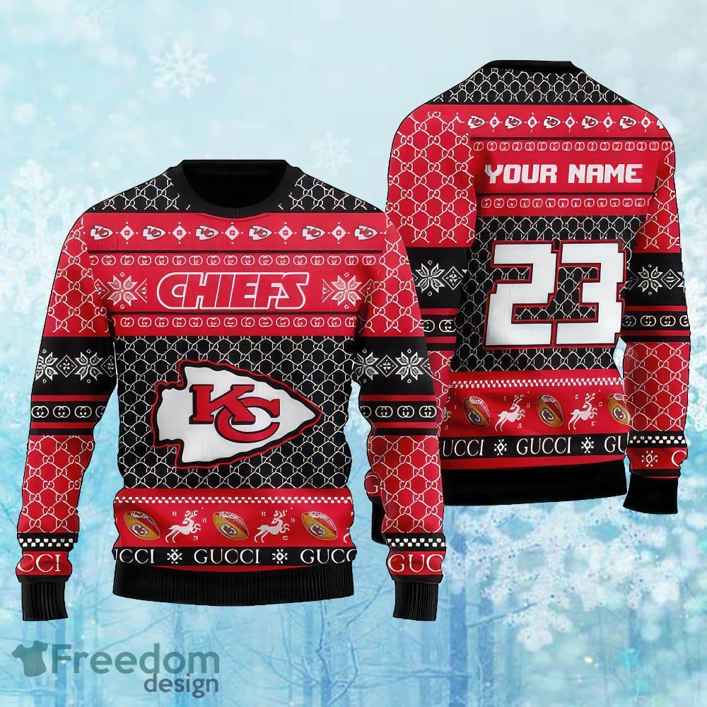 Custom Number And Name NFL Kansas City Chiefs Christmas Knitted Christmas Sweater Gift For Men And Women image Custom Number And Name NFL Kansas City Chiefs Christmas Knitted Christmas Sweater Gift For Men And Women - Custom Number And Name NFL Kansas City Chiefs Christmas Knitted Christmas Sweater Gift For Men And Women