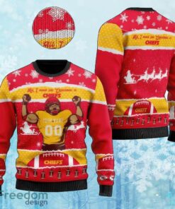 Custom Number And Name NFL Kansas City Chiefs Ugly Christmas 3D Sweater Gift For Adult