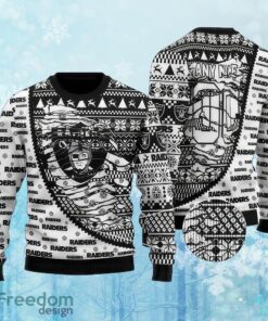 Custom Number And Name NFL Las Vegas Raiders Christmas Ugly Xmas 3D Sweater Gift Holidays