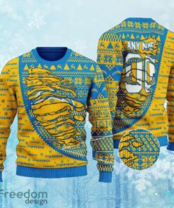 Custom Number And Name NFL Los Angeles Chargers Christmas Ugly Christmas Sweater AOP Gift For Men And Women