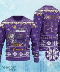 Custom Number And Name NFL Minnesota Vikings Christmas Ugly Christmas 3D Sweater Gift For Men And Women