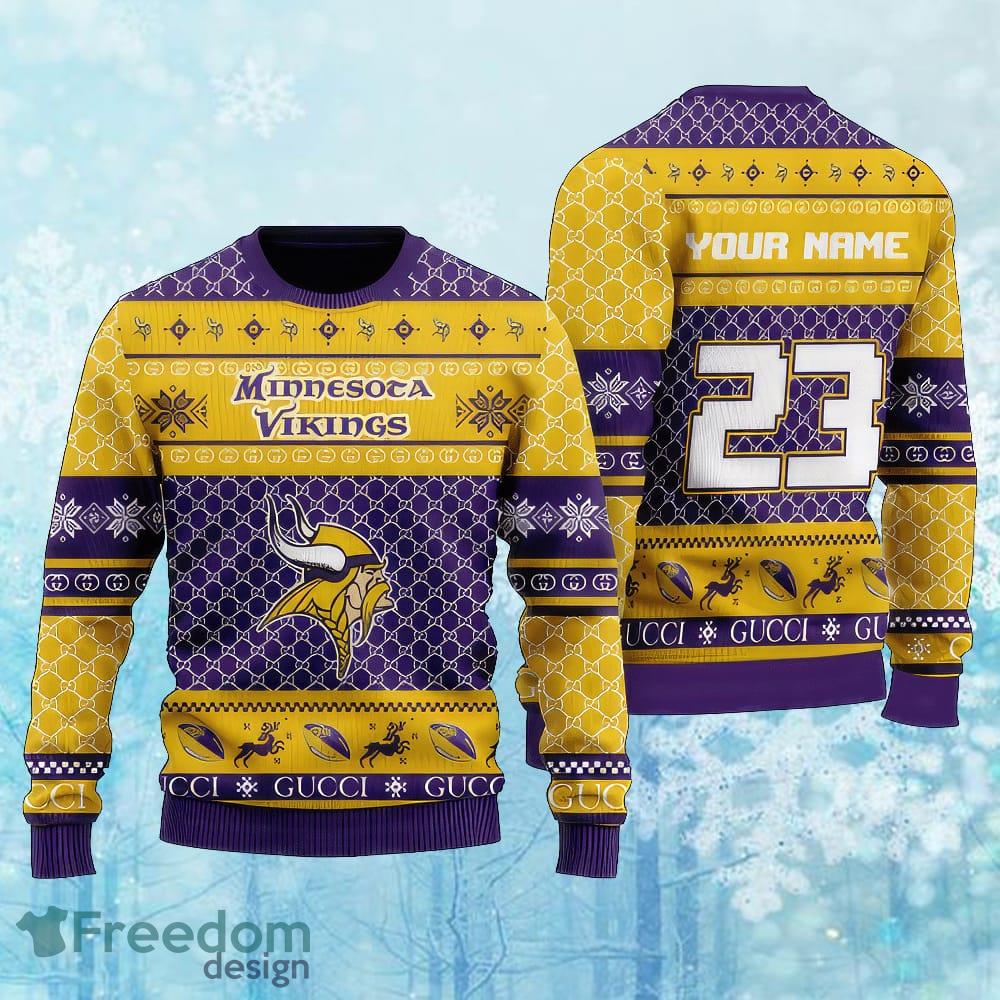 Custom Number And Name NFL Minnesota Vikings Christmas Ugly Sweater Gift For Christmas image Custom Number And Name NFL Minnesota Vikings Christmas Ugly Sweater Gift For Christmas - Custom Number And Name NFL Minnesota Vikings Christmas Ugly Sweater Gift For Christmas