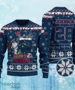 Custom Number And Name NFL New England Patriots Christmas Knitted Sweater Gift For Christmas