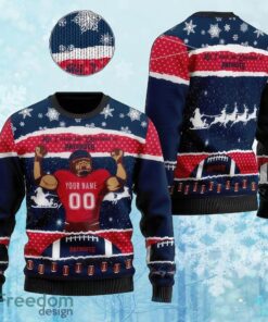 Custom Number And Name NFL New England Patriots Christmas Ugly Sweater Gift For Christmas