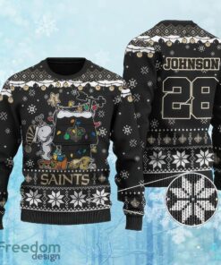 Custom Number And Name NFL New Orleans Saints  Knitted Christmas Sweater Gift For Men And Women