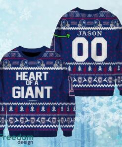 Custom Number And Name NFL New York Giants Christmas Knitted Sweater Gift For Christmas