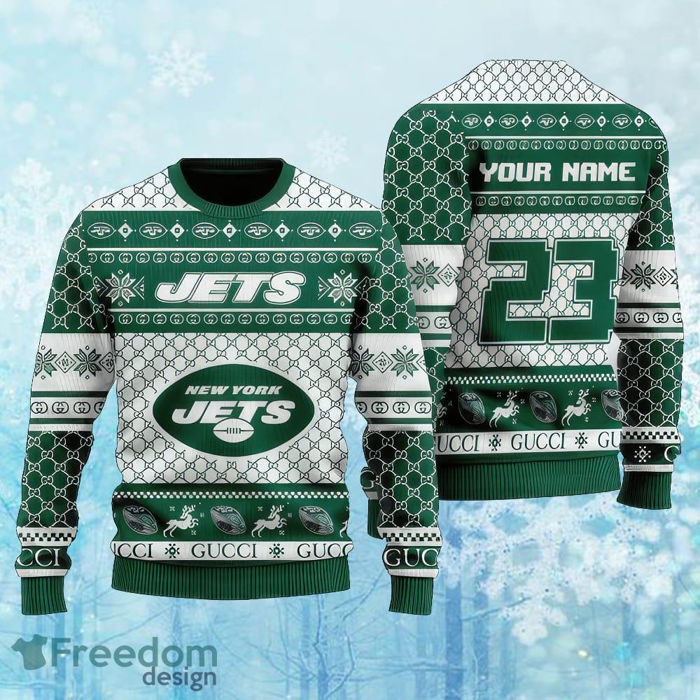 Custom Number And Name NFL New York Jets Christmas Knitted Christmas 3D Sweater Gift For Adult image Custom Number And Name NFL New York Jets Christmas Knitted Christmas 3D Sweater Gift For Adult - Custom Number And Name NFL New York Jets Christmas Knitted Christmas 3D Sweater Gift For Adult