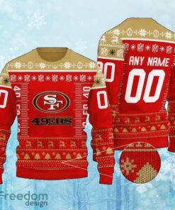 Custom Number And Name NFL San Francisco 49ers Christmas Ugly Sweater Gift For Christmas