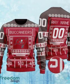 Custom Number And Name NFL Tampa Bay Buccaneers Christmas Knitted Christmas Sweater Gift For Adult