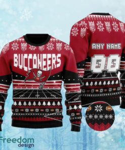 Custom Number And Name NFL Tampa Bay Buccaneers Christmas Ugly Xmas 3D Sweater Gift Holidays