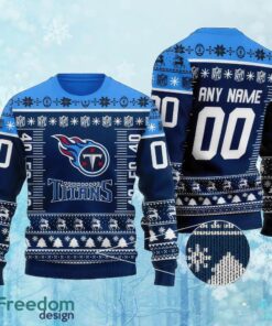 Custom Number And Name NFL Tennessee Titans Christmas Knitted 3D Sweater Gift For Christmas