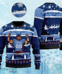 Custom Number And Name NFL Tennessee Titans Christmas Ugly Christmas Sweater Gift For Adult